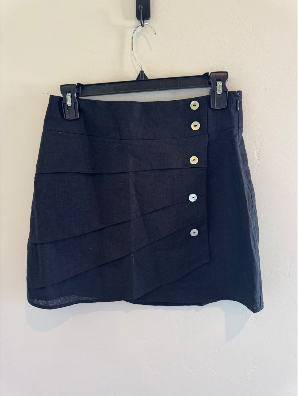 Forever 21 Black Button Front Mini Skirt Size Medium NWT Y2K